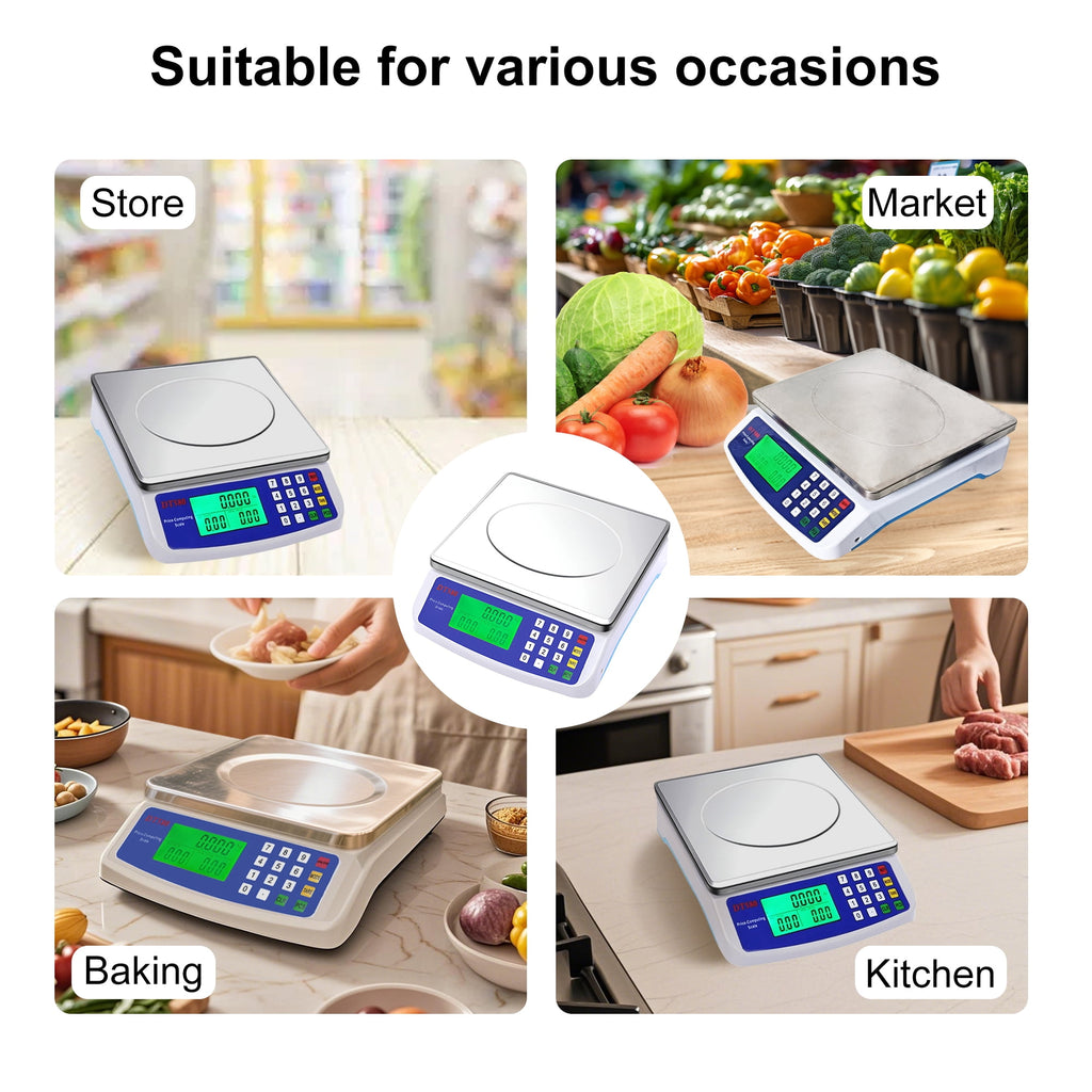 INSMART Food Scale,30KG Large Digital Kitchen Scale,Plug-in and Battery Modes,for Cooking Baking,Silver - Image 6