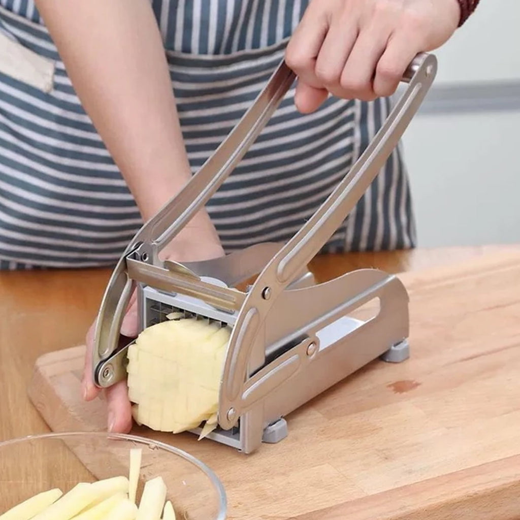 Dznils French Fry Cutter Multifunction Vegetable Fruit Chopper with 2 Stainless Steel Blades for French Fries Chips M... - Image 4