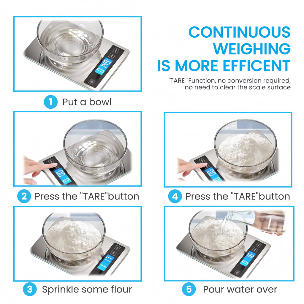 22lb Digital Kitchen Scale,Food Scale Measures in Grams and Ounces for Weight Cooking Baking,1g/0.1oz Precise Graduat... - Image 6