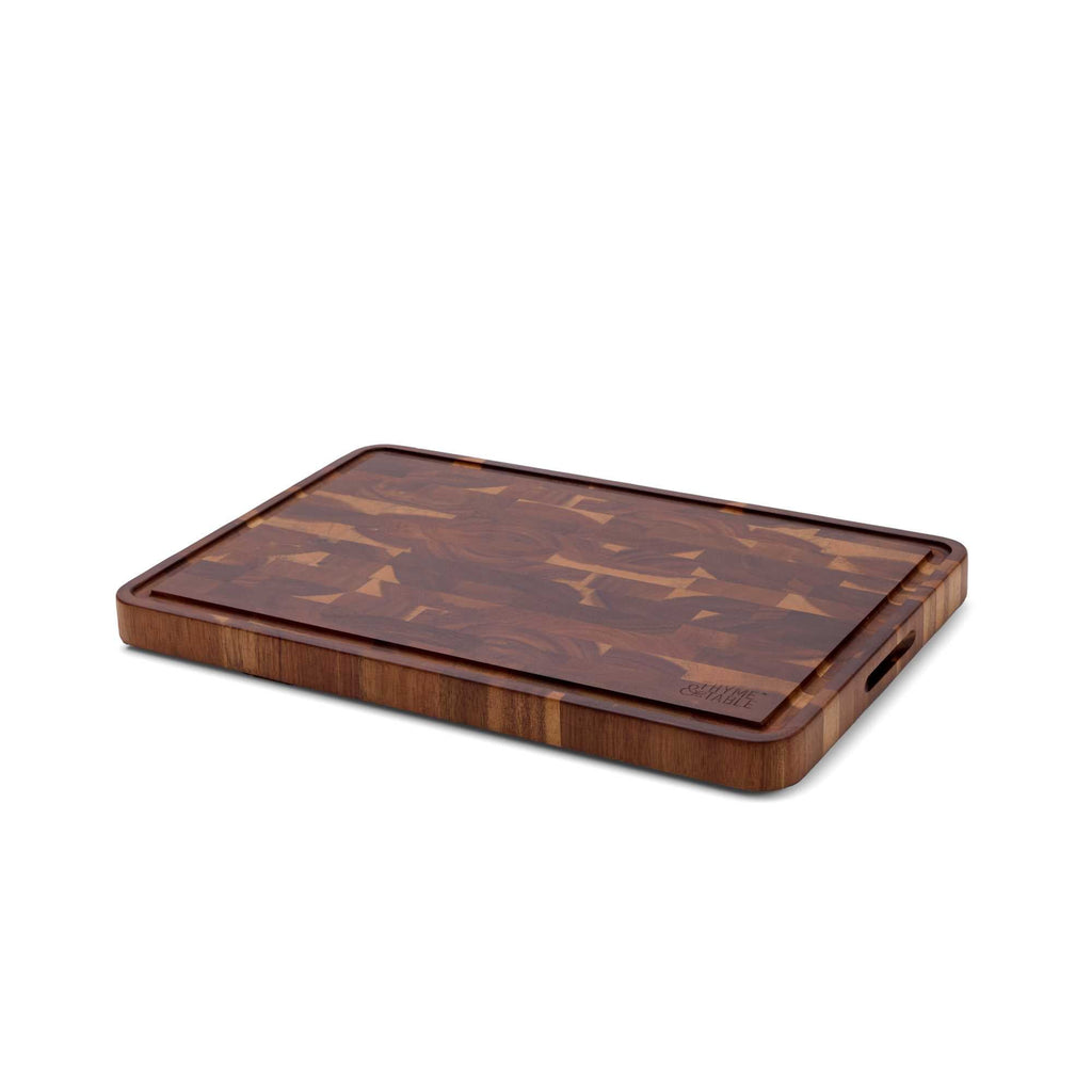 Thyme & Table 12"x18" Acacia End Grain Butcher Block - Image 4