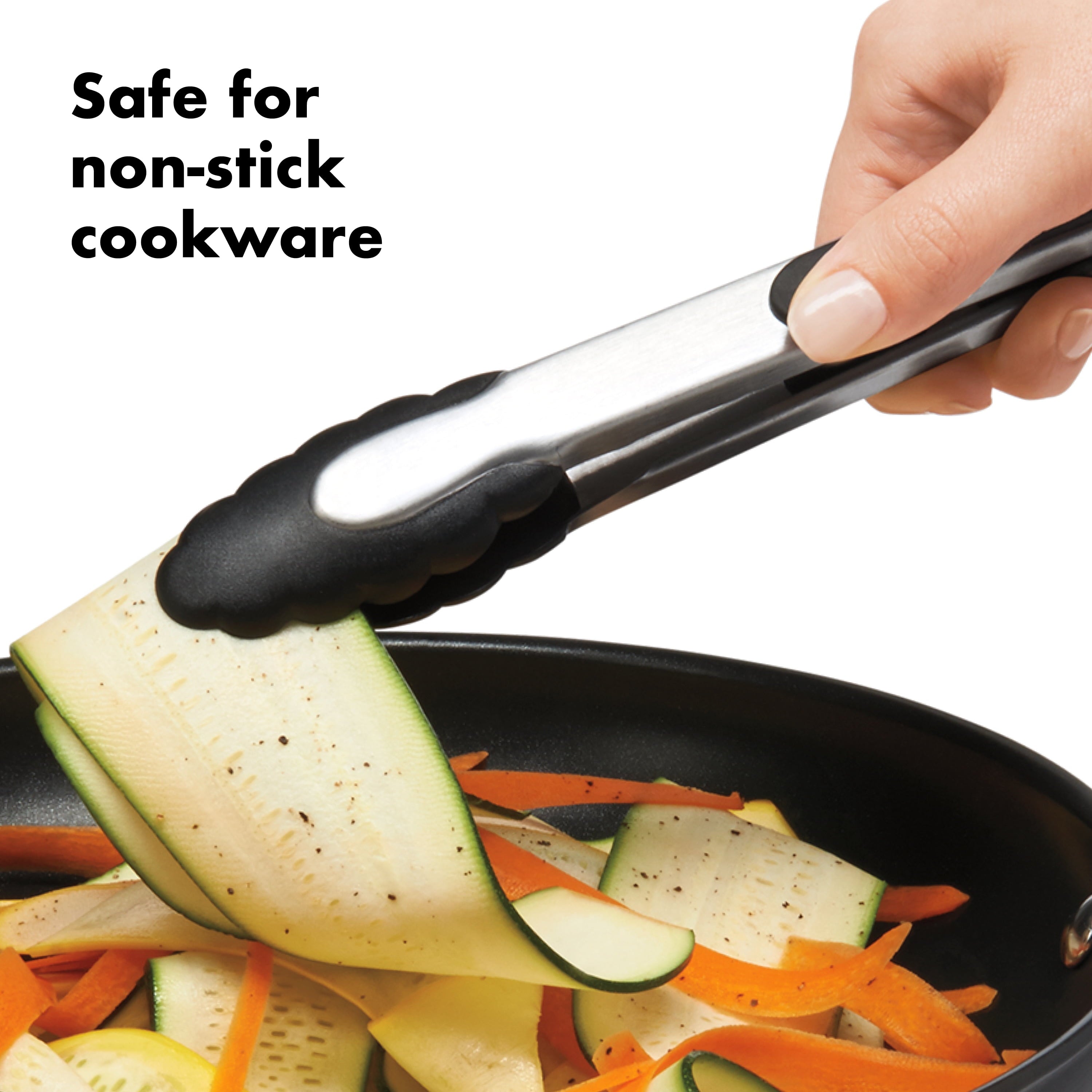 OXO SoftWorks Nylon 9-inch Food Tongs with Locking Handle - Image 2