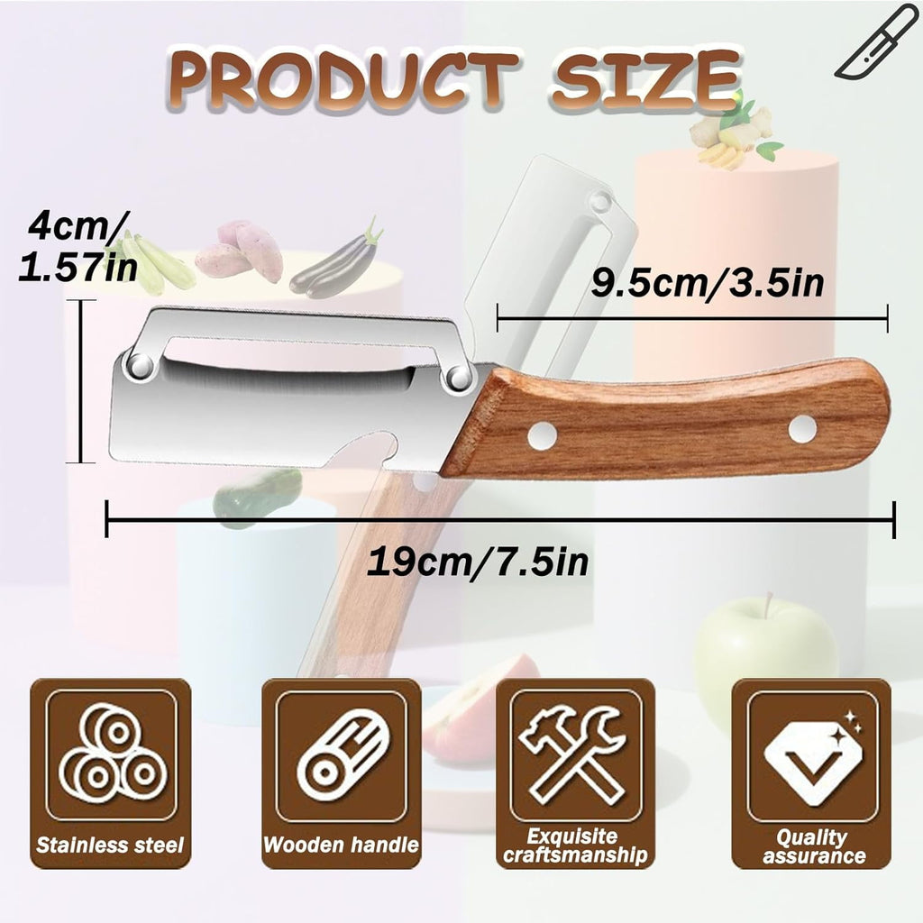 Multi Functional Vegetable Peeler for Kitchen, 3-in-1 Stainless Steel Peeler with Julienne Cutter & Bottle Opener for... - Image 3