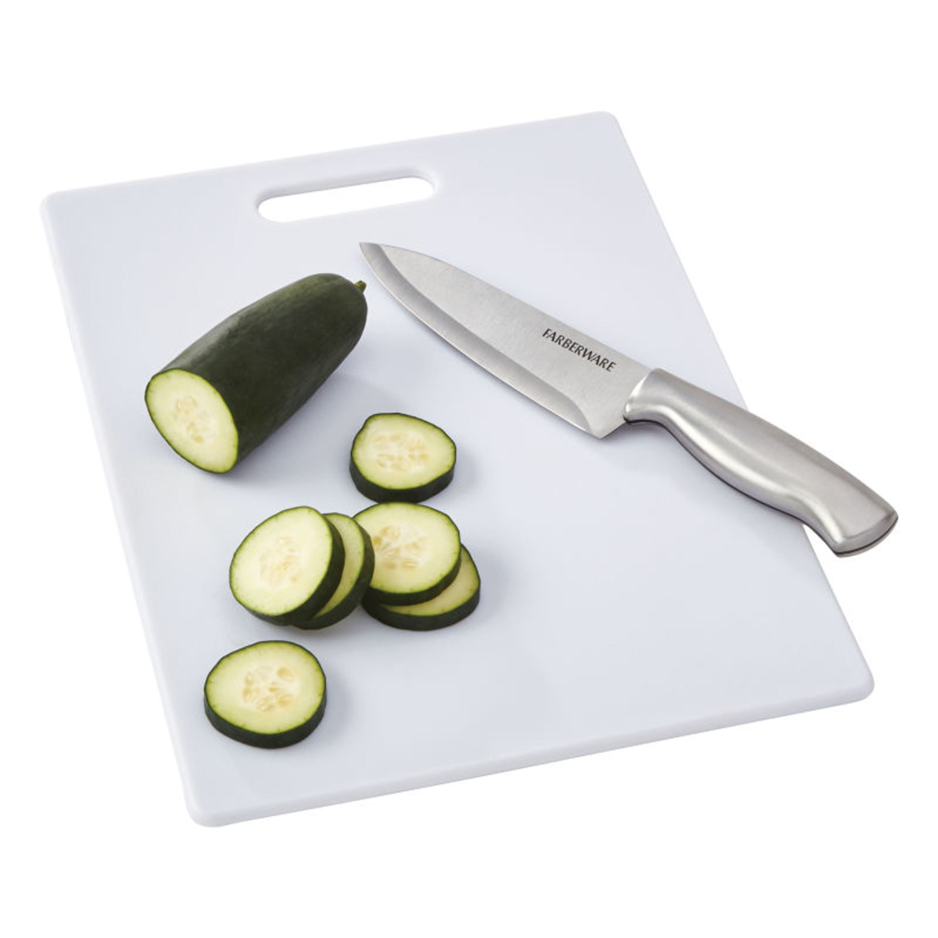 11-inch x 14-inch Poly Kitchen Cutting Board White - Image 3