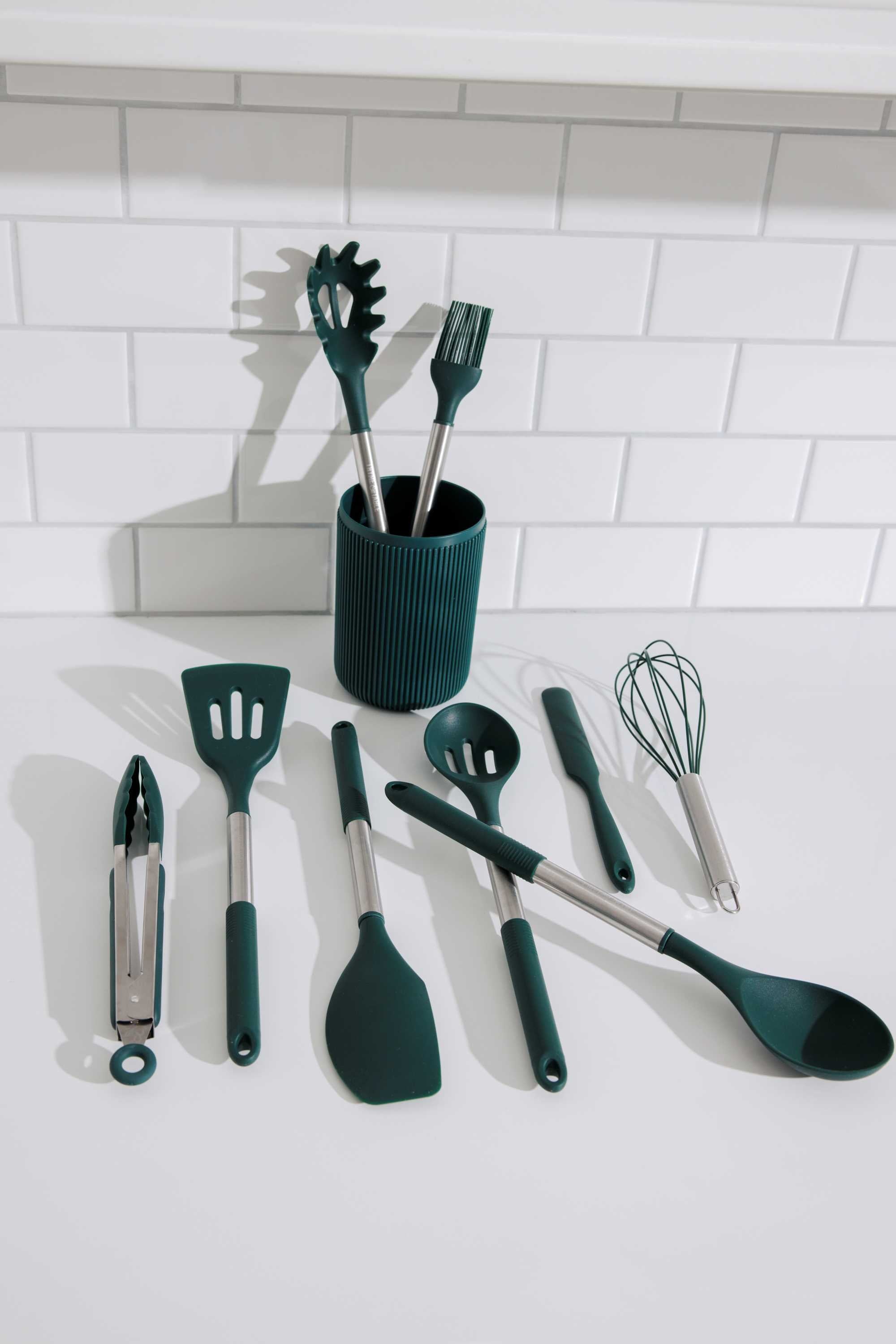 Thyme & Table 10-Piece Silicone Gadget Set - Green - Image 6