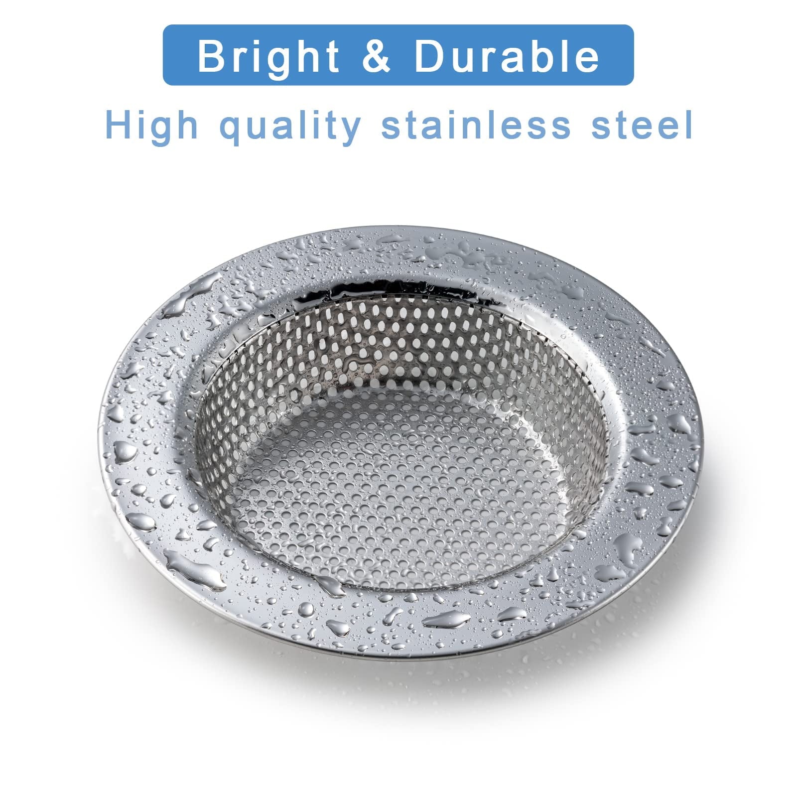Dihmpor 2 Pcs Sink Strainer for Most Kitchen Sink Drain Basket, Upgraded Double-Layer Safe Design Kitchen Sink Strain... - Image 4