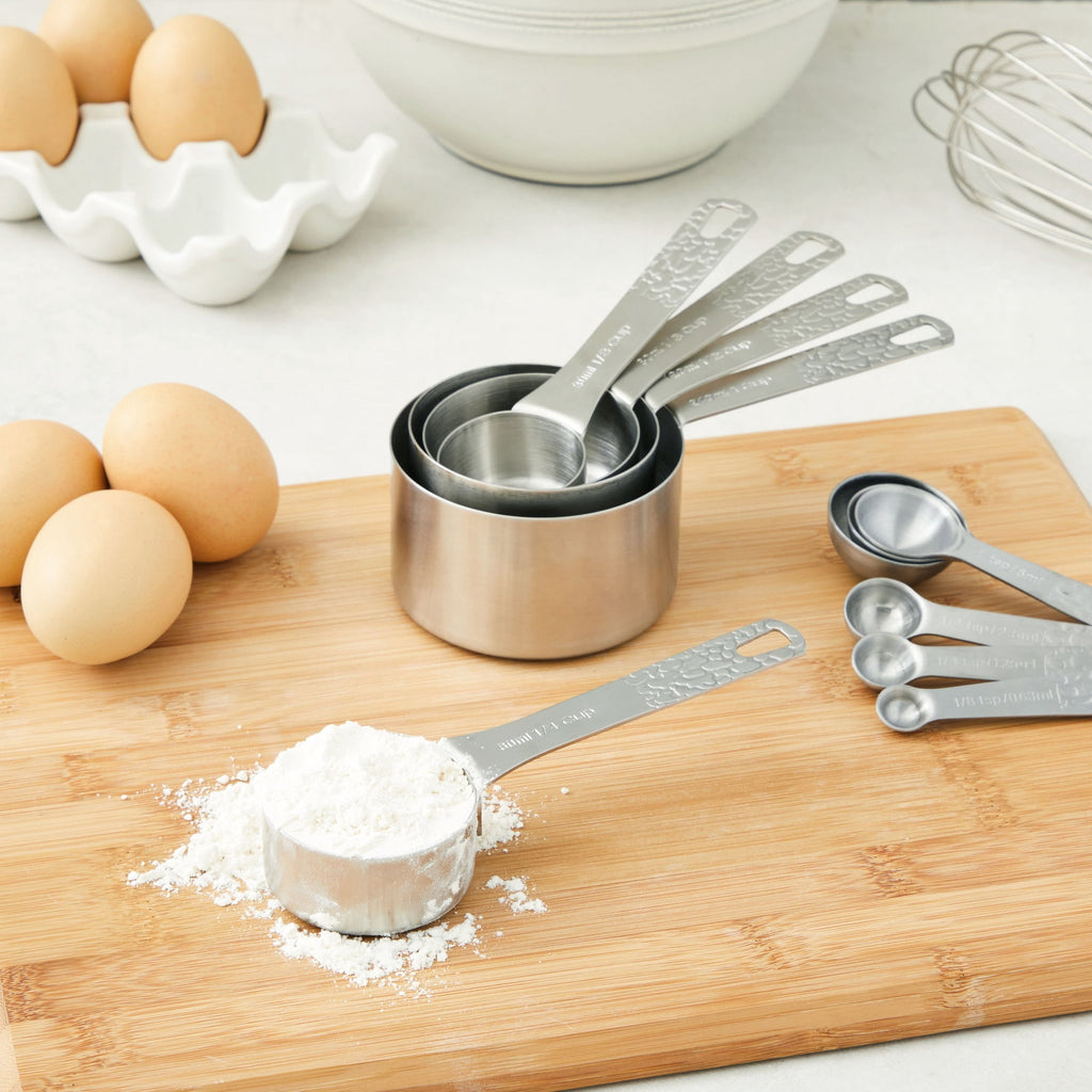 Stainless Steel Measuring Cup and Spoon Set, US and Metric Measurements (11 Sizes) - Image 2