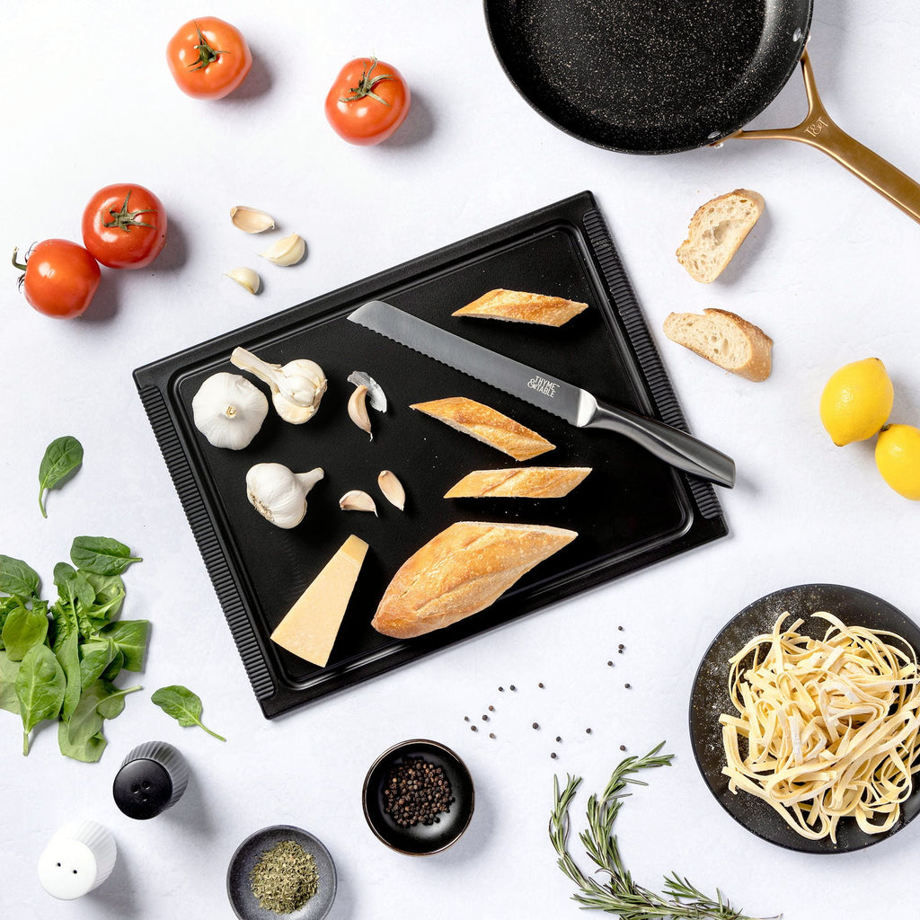 Thyme & Table Large 12"x16" Poly Cutting Board - Black - Image 5