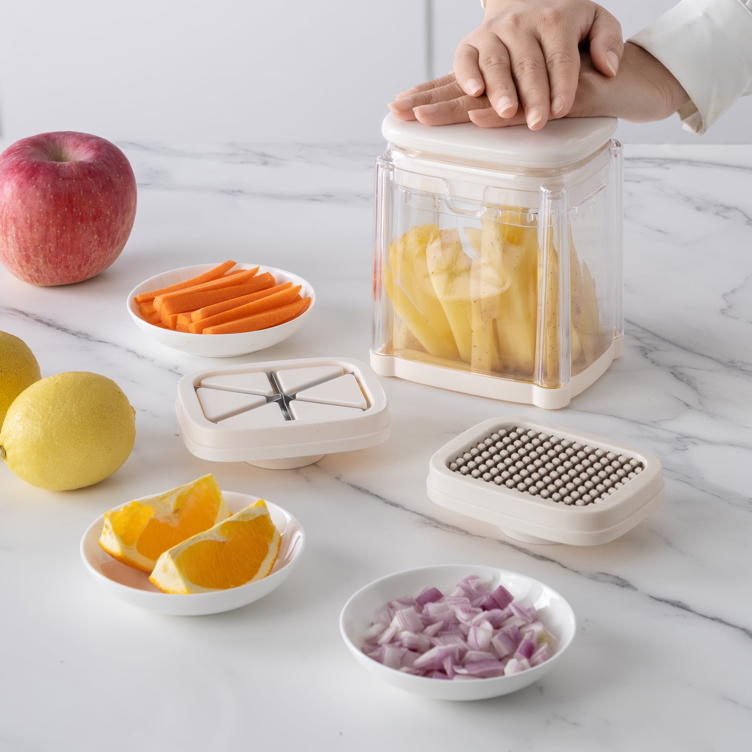 Veggie Chopper with 3 Interchangeable Blades Easy & Versatile - Image 3