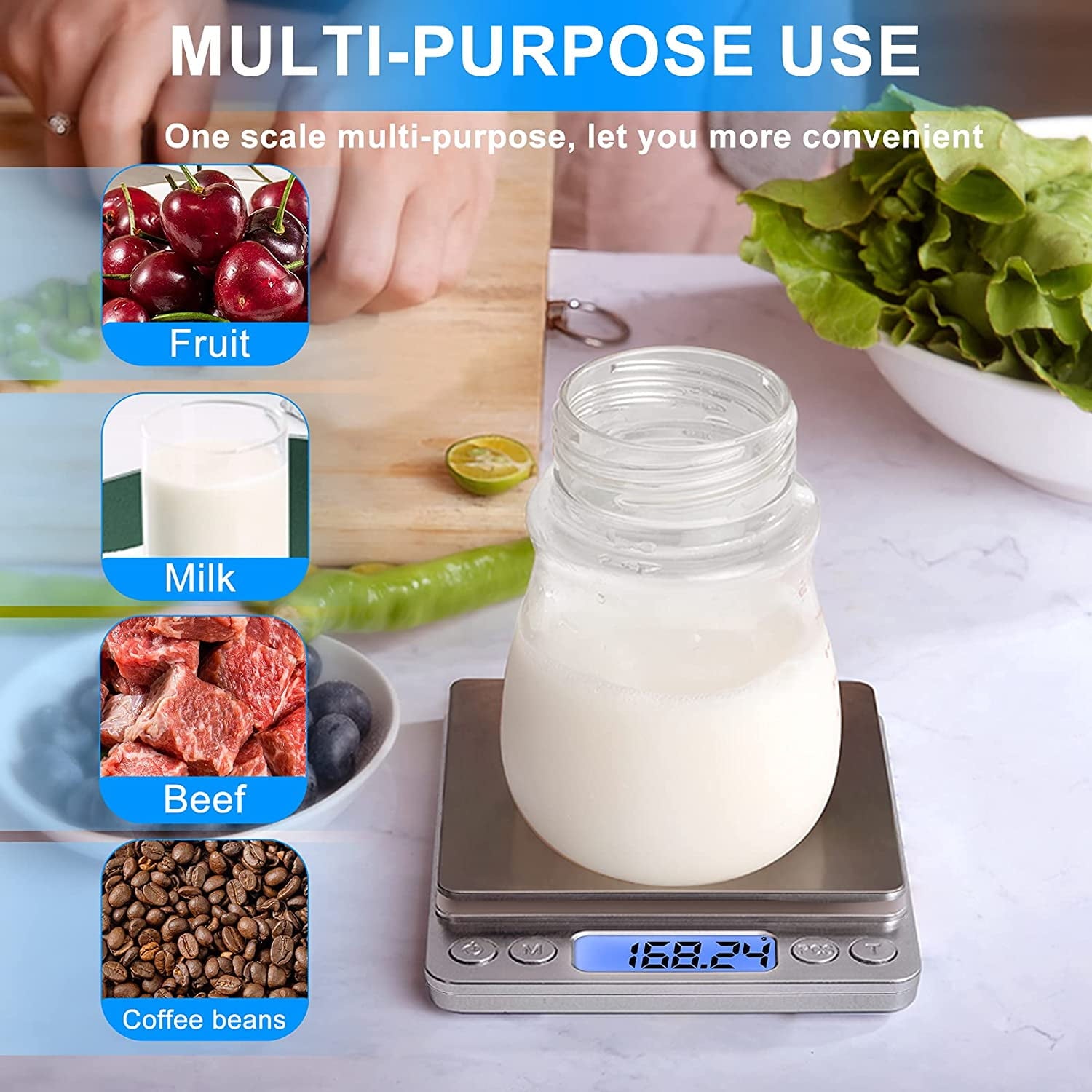 500g/ 0.01g Small Pocket Jewelry Scale, Digital Kitchen Scale with 2 Trays, Stainless Steel Gram Scales Weight Gram a... - Image 6