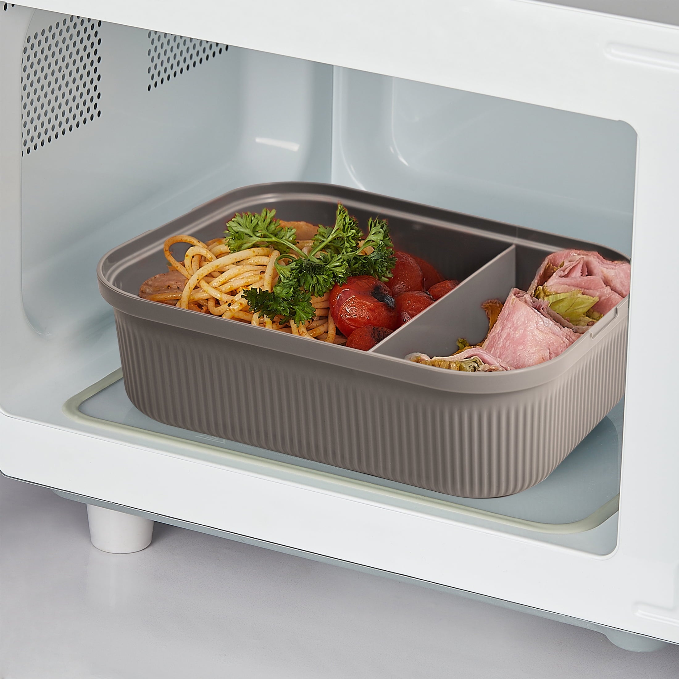 Mainstays Food Storage Bento Container, Rectangle, Gray, 42oz Capacity, A Practical Choice for School Lunches and Act... - Image 4
