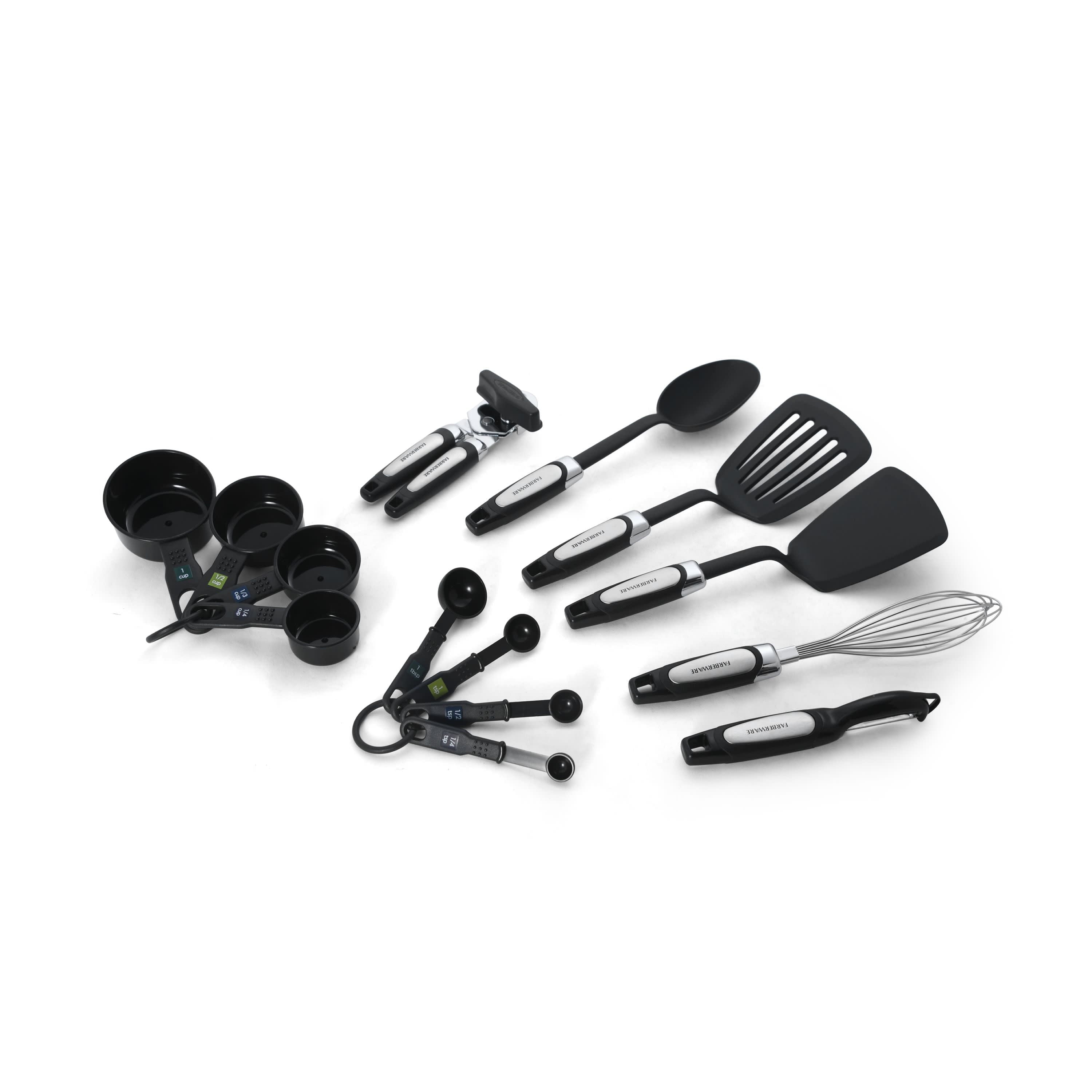 Professional 14-Piece Kitchen Tool and Gadget Kitchen Utensil Set in Black - Image 6