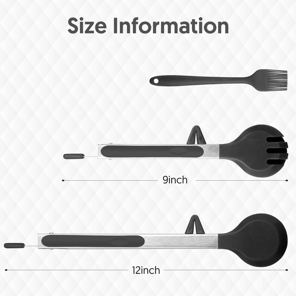 SUGARDAY Kitchen Tongs for Cooking Stainless Steel Food Tongs with Silicone Tips 3pack - Image 3