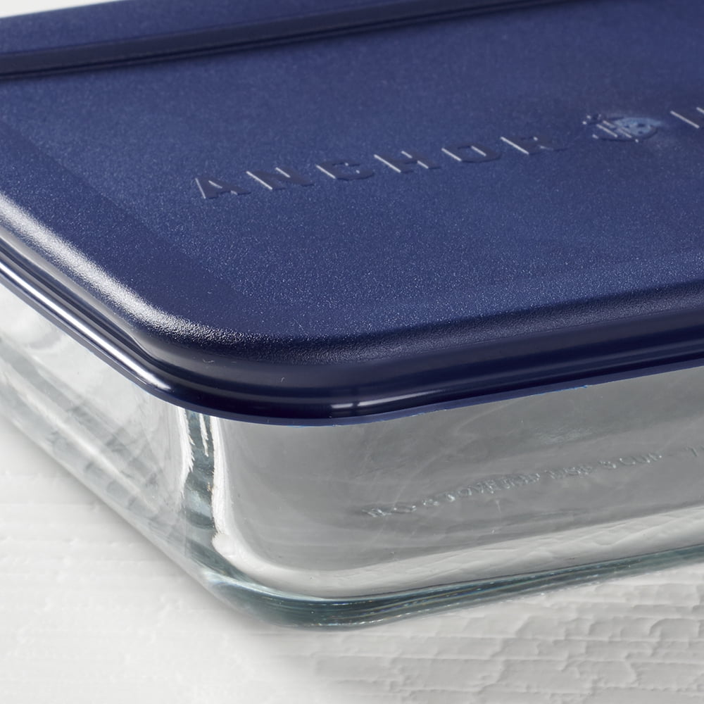 Anchor Hocking Glass Food Storage Containers with Lids, 3 Cup Rectangular, Set of 2 - Image 2