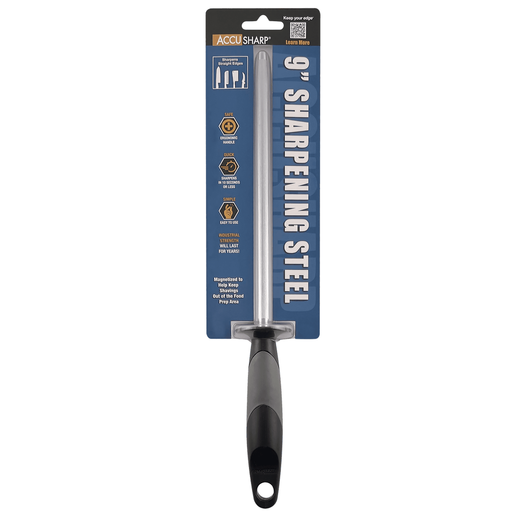 AccuSharp 9-inch Butcher Steel Sharpener. Fast 1 Stage Sharpening and Long-Lasting. - Image 3
