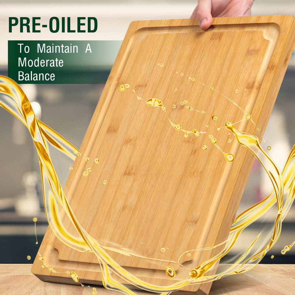 Empune 30 x 20 Extra Large Bamboo Cutting Board, Wooden Chopping Board for Kitchen, Stove Top Cover Large Charcuterie... - Image 5
