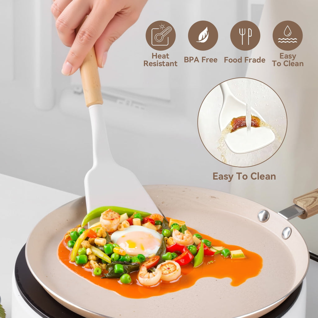 19PCS Kitchen Utensils Set for Cooking, 11 Cooking Utensils, 6 Knife set Beige,3 Utensil Sets,utensilios de cocina - Image 5