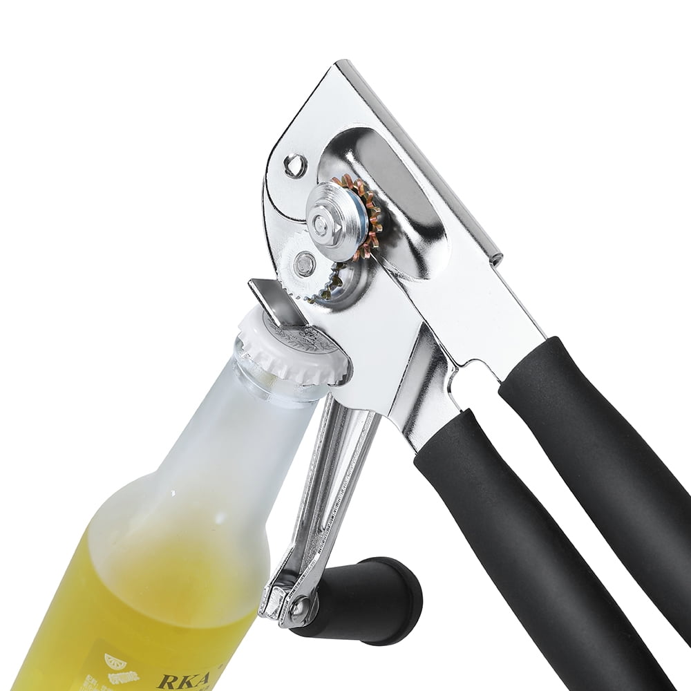 Manual Hand-Crank Commercial Heavy-Duty 2-in-1 Bottle Cap Can Opener with Ergonomic Rubber Grip - Arthritis Friendly ... - Image 6
