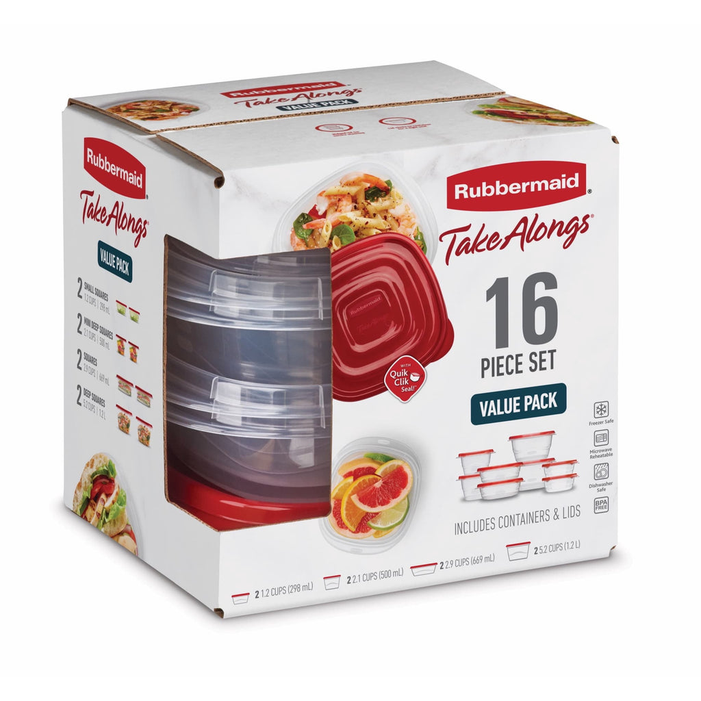 Rubbermaid TakeAlongs Food Storage Containers, 16 Piece Set - Image 3