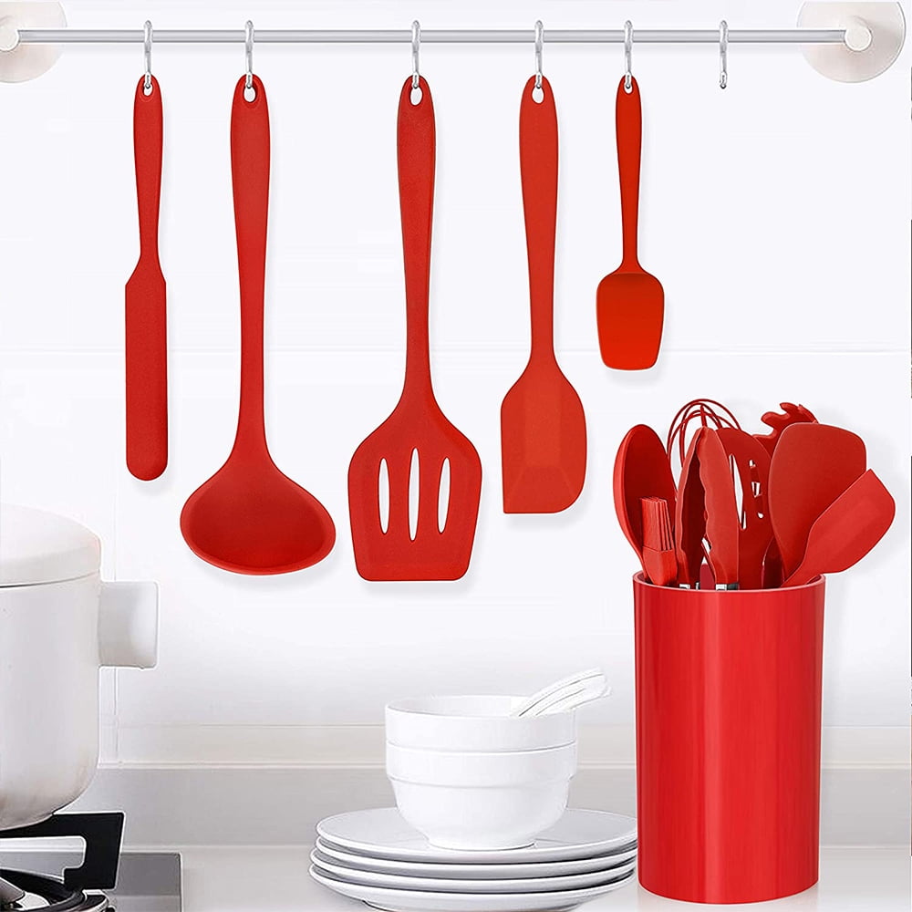 Walchoice 14 Pcs Cooking Utensils Set with Holder, Heat Resistant Silicone Kitchen Cookware Utensils Set, Kitchen Coo... - Image 5