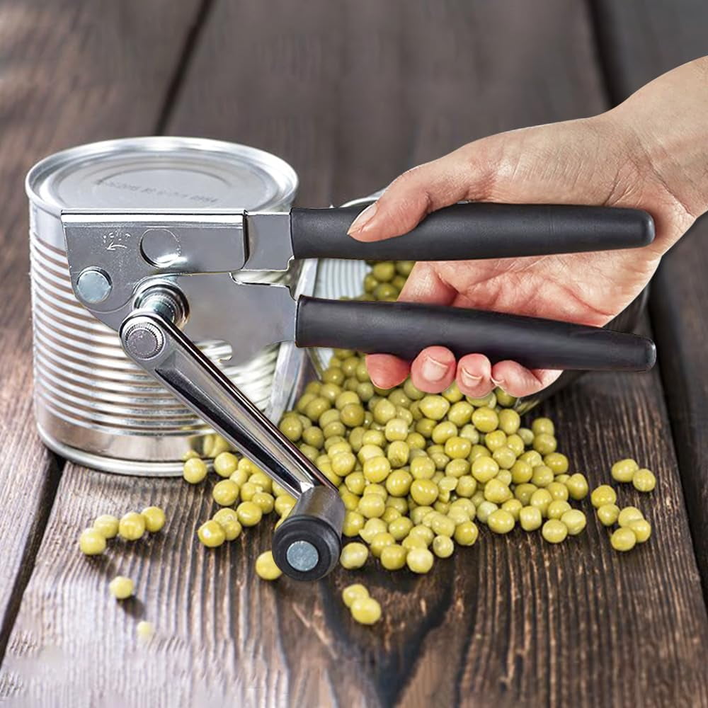 NUFR Manual Crank Can Opener,Heavy Duty Commercial with Rubber-Coated Handles - Image 6