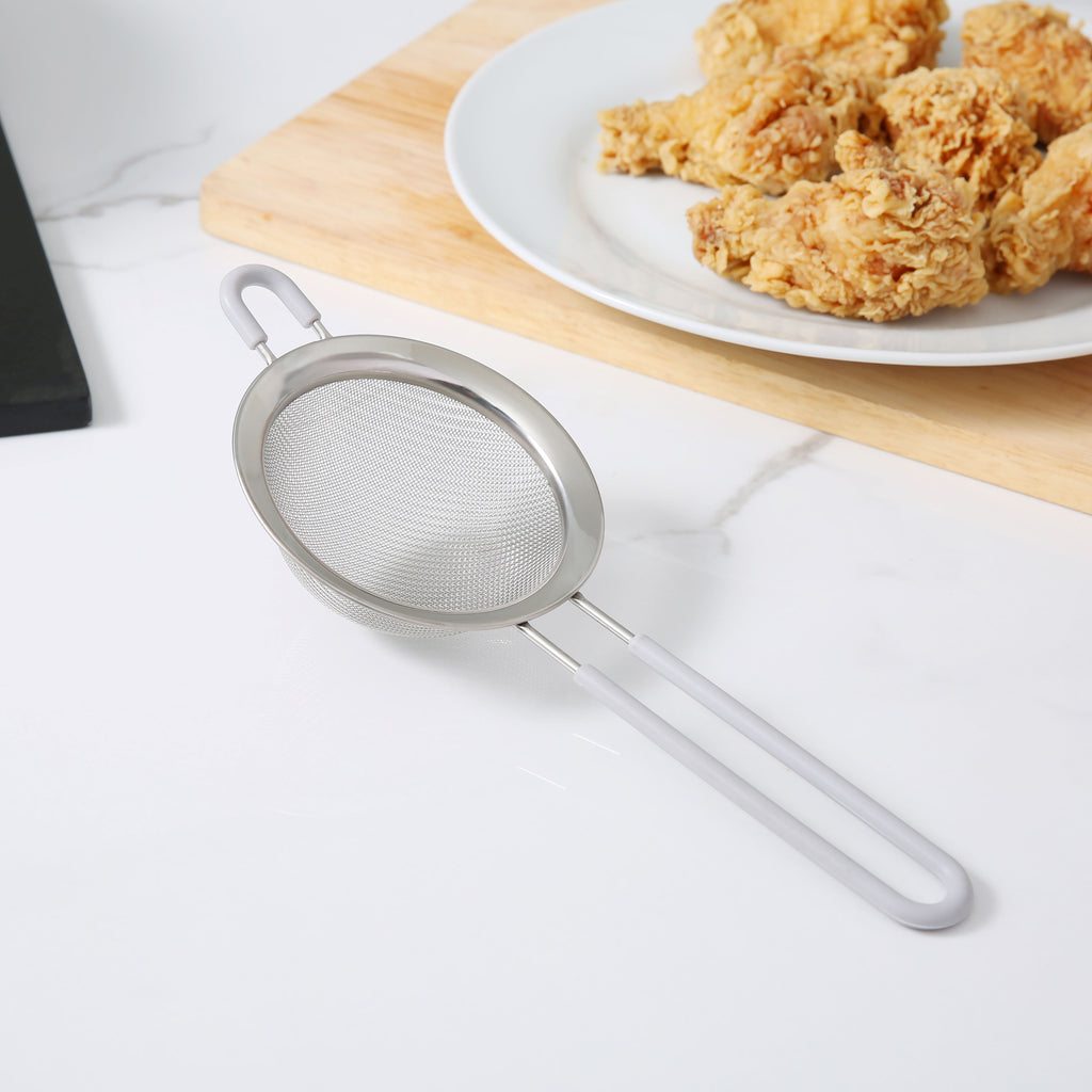 Mainstays 3" Premium Stainless Steel Fine Mesh Strainer, Silver - Image 2