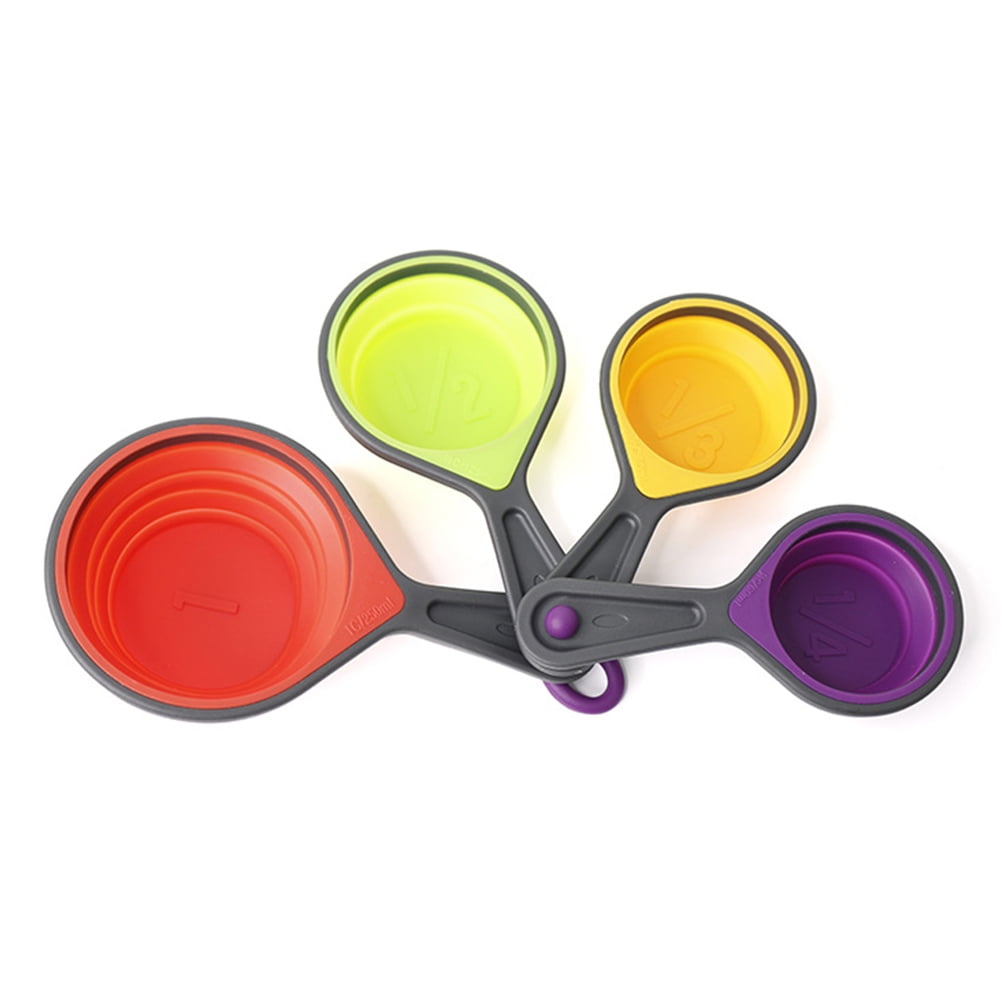 8-piece Set Silicone Telescopic Measuring Cup Measuring Spoon Baking Measuring Spoon Scale Measuring Tool for Powder - Image 4