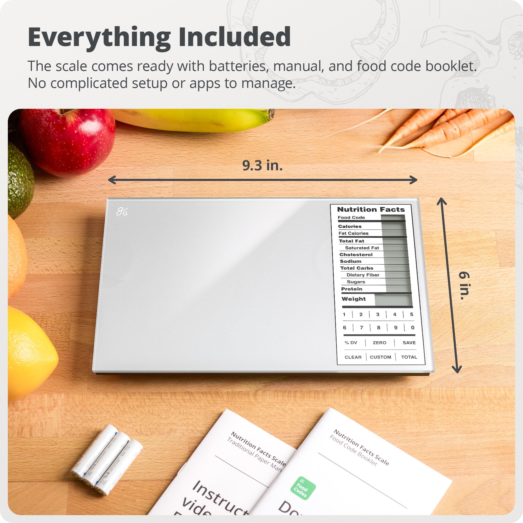 Greater Goods Digital Nutritional Food Scale, LCD Display , Calorie Meal Prep, Weight Loss, Silver - Image 2