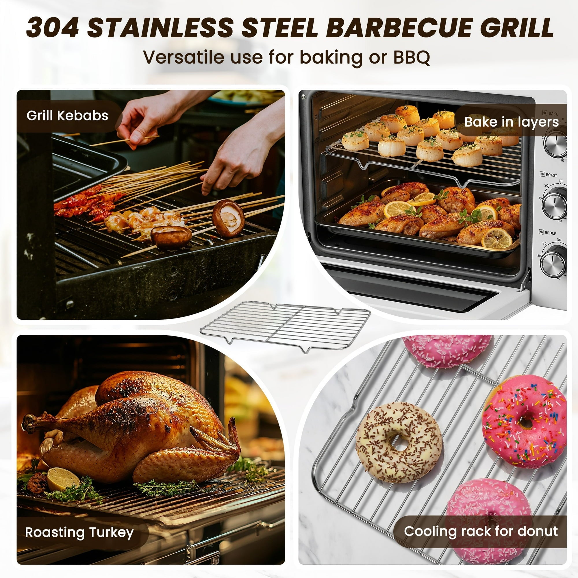 Kikcoin Bakeware Set, 22 Pcs Carbon Steel Non-Stick Baking Pan Set, Baking Sheet for Kitchen, Muffin Pan & Cookie She... - Image 6