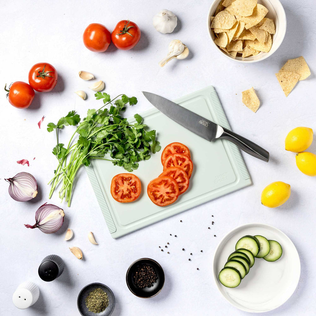Thyme & Table Medium 10"x14" Poly Cutting Board - Sage - Image 5