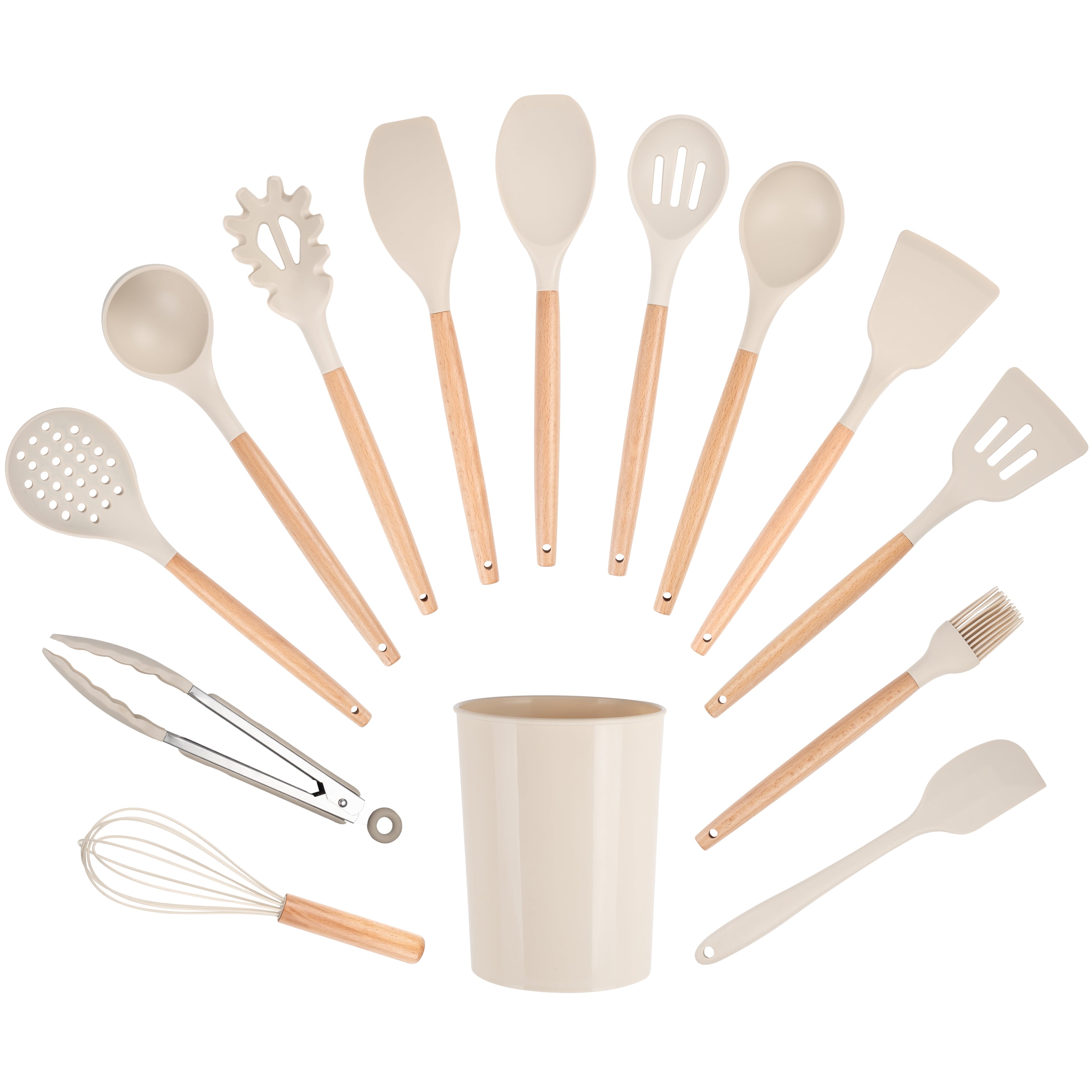 Mainstays 14pcs Cooking Utensil Set with Caddy - Image 4