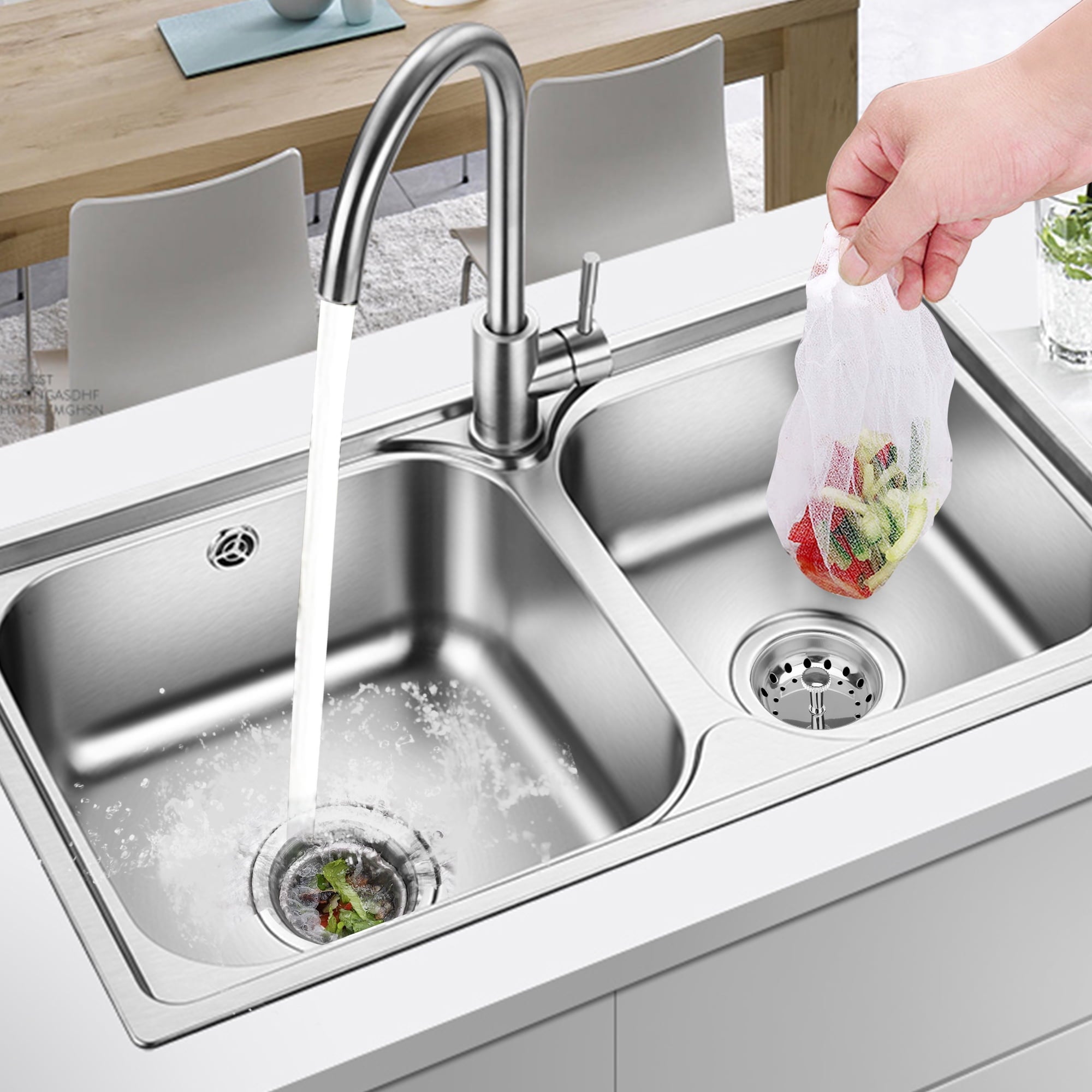 EEEkit 2pcs Kitchen Sink Strainer Baskets, Stainless Steel Sink Stopper, Anti-Clogging Food Catcher for 3.1" Drain Hole - Image 3