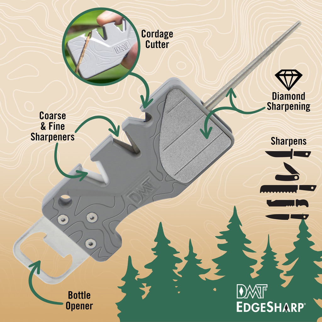 DMT PocketSharp Pro Multi-Stage Compact Multi-Tool Diamond Sharpener for Knives & Outdoor Use With Integrated Bottle ... - Image 3