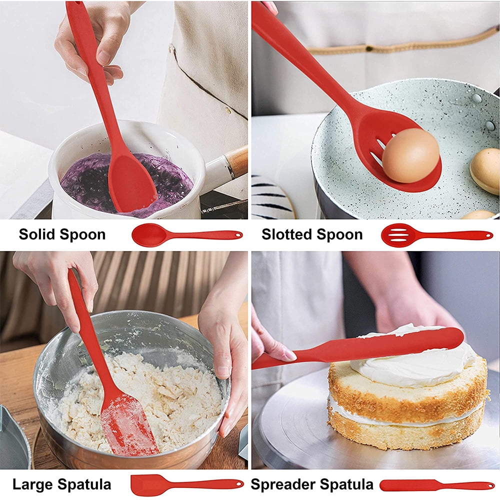 Walchoice 14 Pcs Cooking Utensils Set with Holder, Heat Resistant Silicone Kitchen Cookware Utensils Set, Kitchen Coo... - Image 3