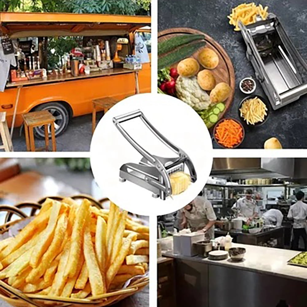2-Blade French Fry Cutter | Stainless Steel Potato & Vegetable Chopper Slicer Dicer - Image 3