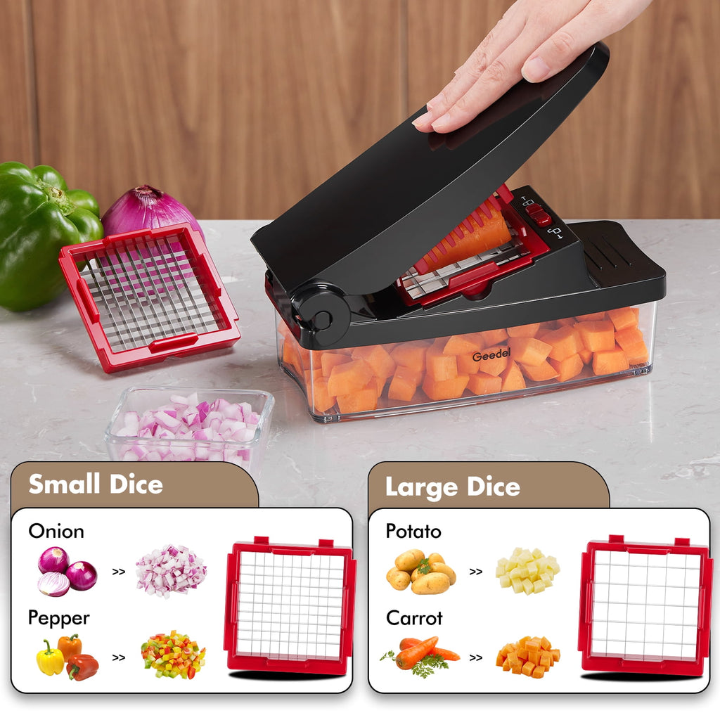 Geedel Vegetable Cutter, Onion Cutter Pro Food Chopper, Kitchen Vegetable Slicer Dicer Cutter Grater, Veggie Chopper ... - Image 2