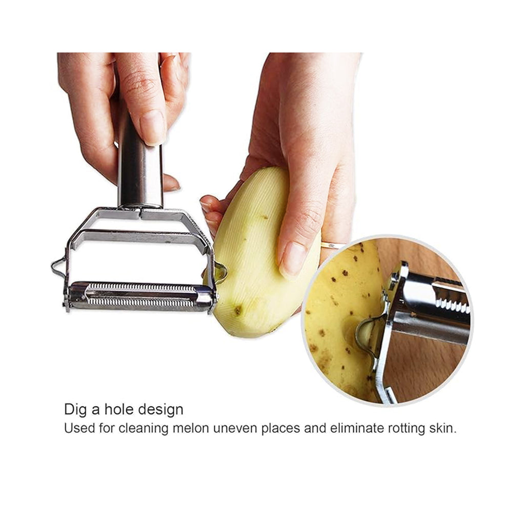 Julienne Peeler, Stainless Steel Vegetable Peeler, Double-Sided Blade Vegetable Julienne Cutter and Fruit Slicer, Dua... - Image 3