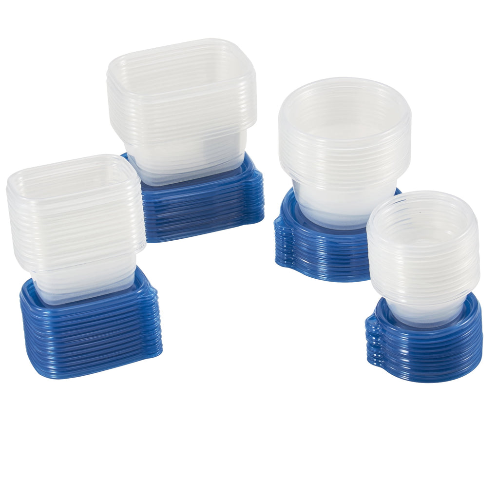 Mainstays Semi Durable 92pc Plastic Food Storage Container set, Ideal Use for Refrigeration Storage and Organization,... - Image 3