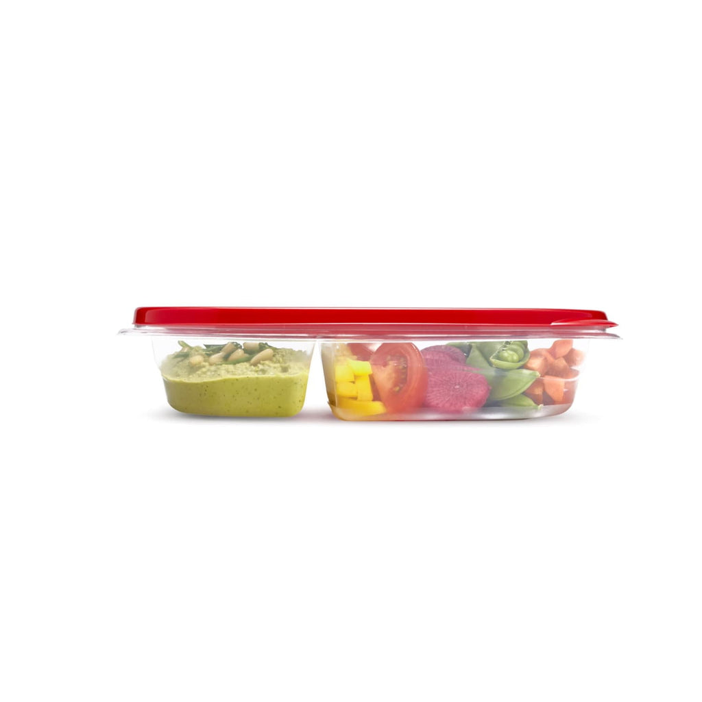 Rubbermaid Take alongs Divided Rectangular Food Storage Containers, 3.7 Cup, 3-Pack - Image 3