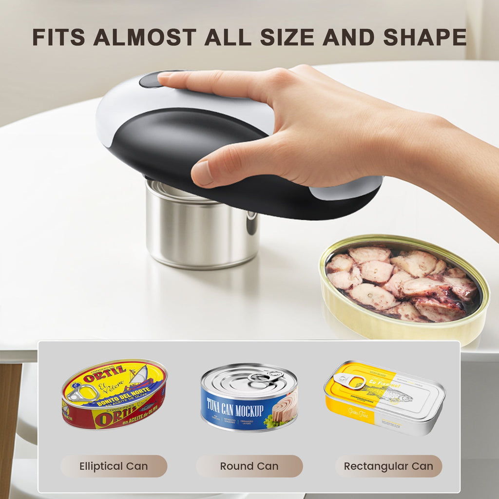 Moreblue One-Touch Automatic Electric Can Opener, USB-C Rechargeable Can Opener Smooth Edge, Hands-Free Countertop El... - Image 2