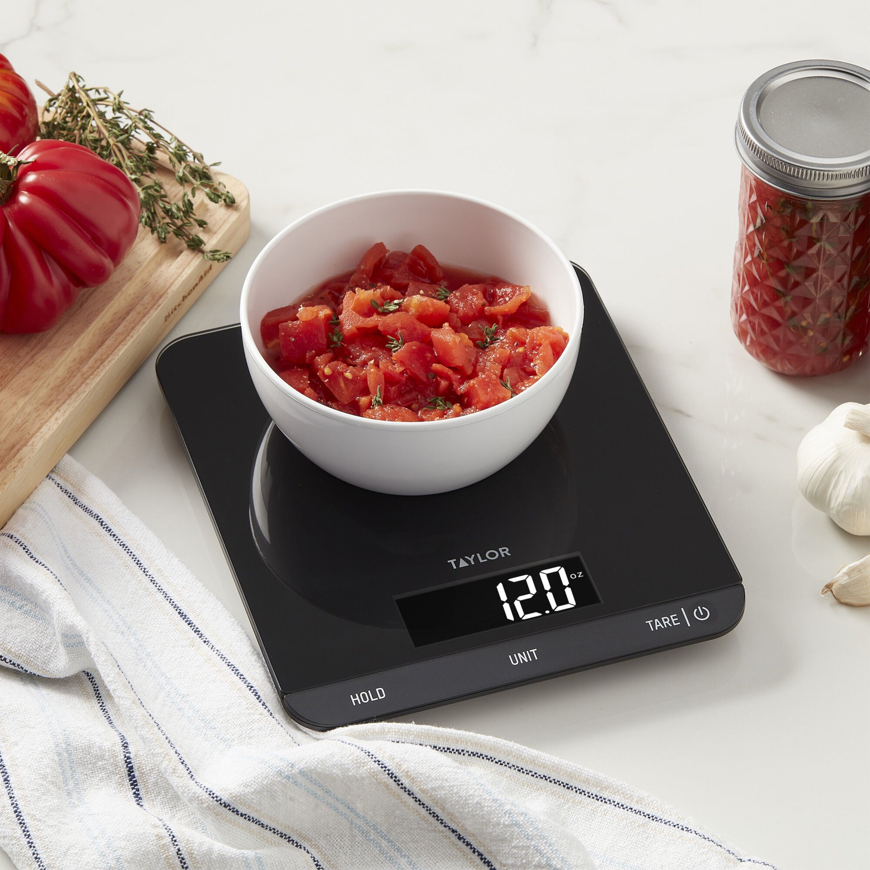Taylor 33 LB Kitchen Glass Digital Scales Black - Image 6
