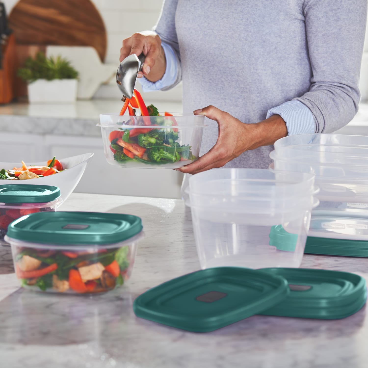 Rubbermaid EasyFindLids 26pc Set with Vents, Blue Spruce - Image 6