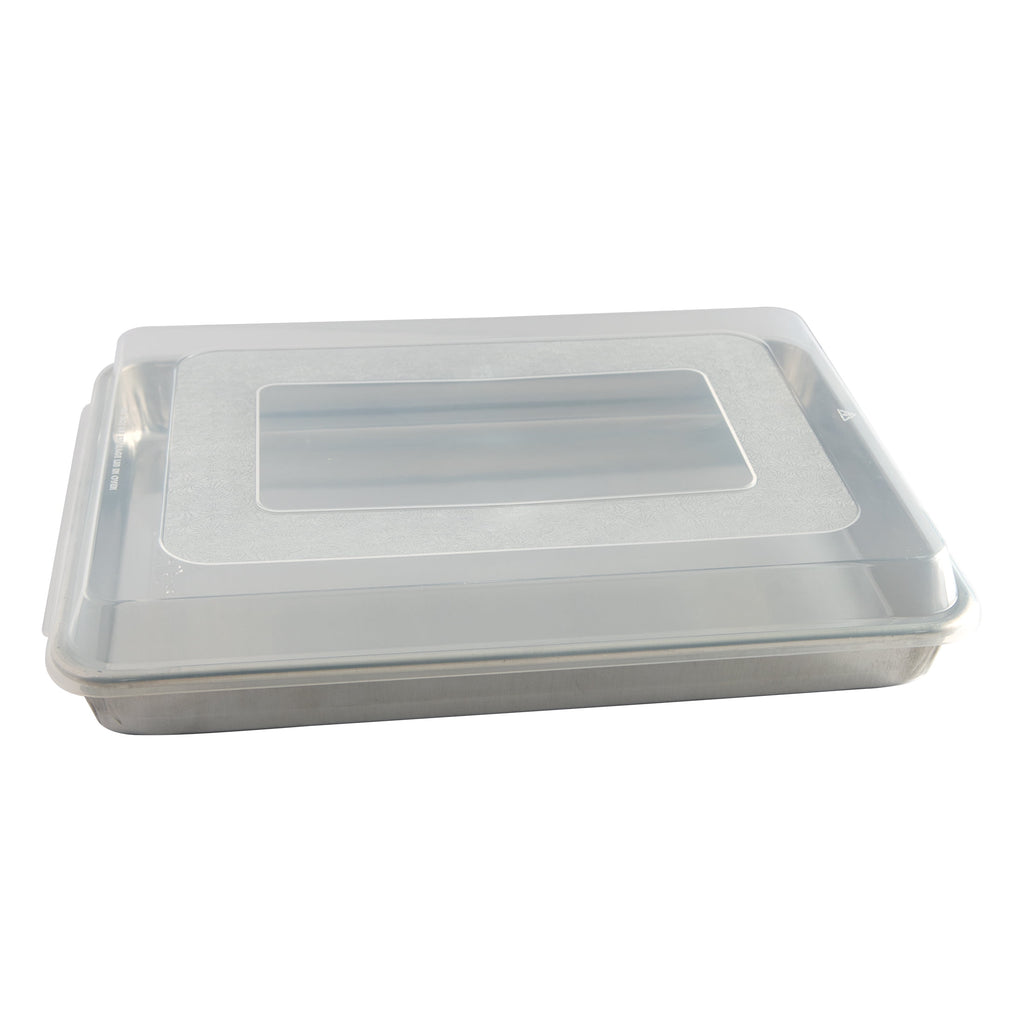 Naturals 2 Piece Aluminum Bakeware Set with 13” x 18” High Sided Half Sheet Pan and Lid - Image 4