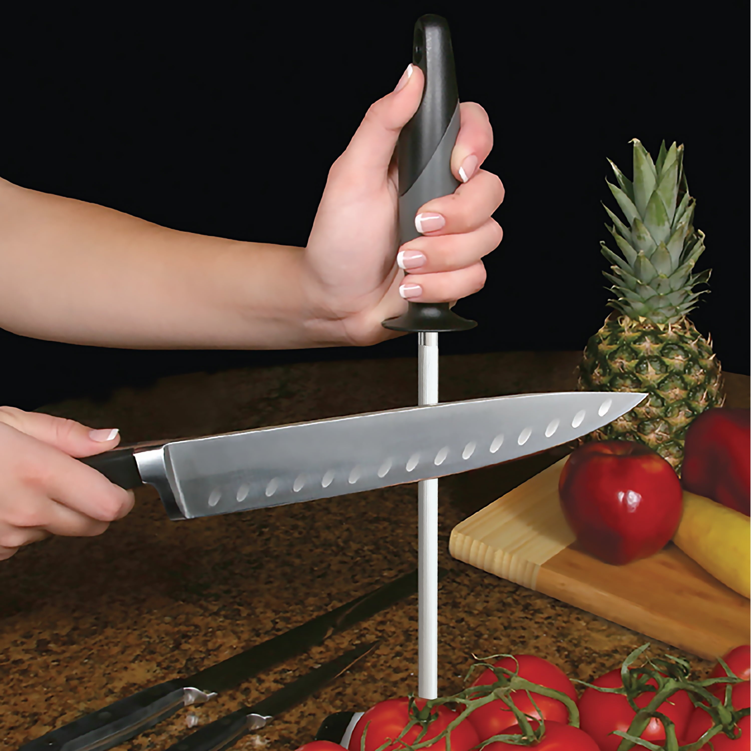 AccuSharp 9-inch Butcher Steel Sharpener. Fast 1 Stage Sharpening and Long-Lasting. - Image 2