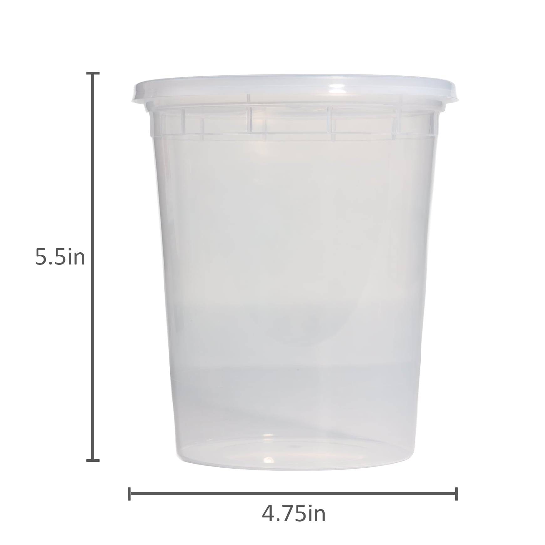 Mainstays 40 Piece 32oz Plastic Deli Container, Ideal Use for Meal Prep and Batch Cooking - Image 3