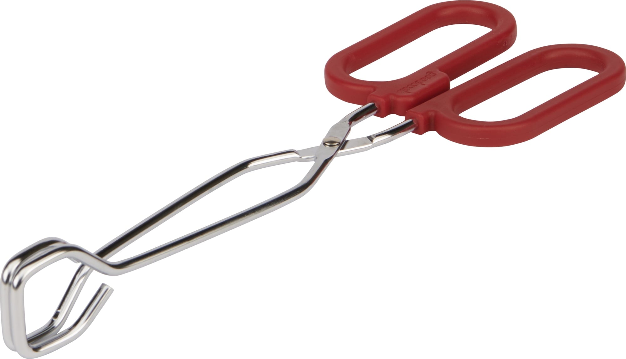 Kitchen Loop Tongs 10", Chrome, Silver/Red - Image 3