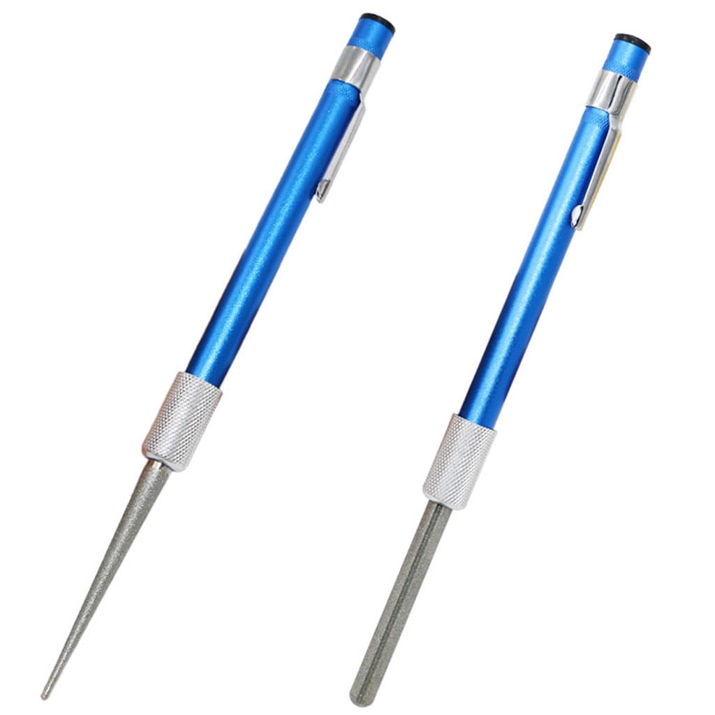 2Pcs Serrated Knife Sharpener, Retractable Diamond Sharpening Rod Portable Pocket Knife Steel Sharpener Rod Multifunc... - Image 3