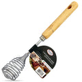 Alpine Cuisine Stainless Steel Wire Whisk 11 Inch with Ergonomic Wood Handle | Egg Whisk, Sauce Whisk & Flat Whisk Co...
