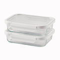 Better Homes & Gardens 2.3Cup Rectangle Glass Food Storage Container with Tritan Lid. Set of 2, 4 Pieces, Best Used f...