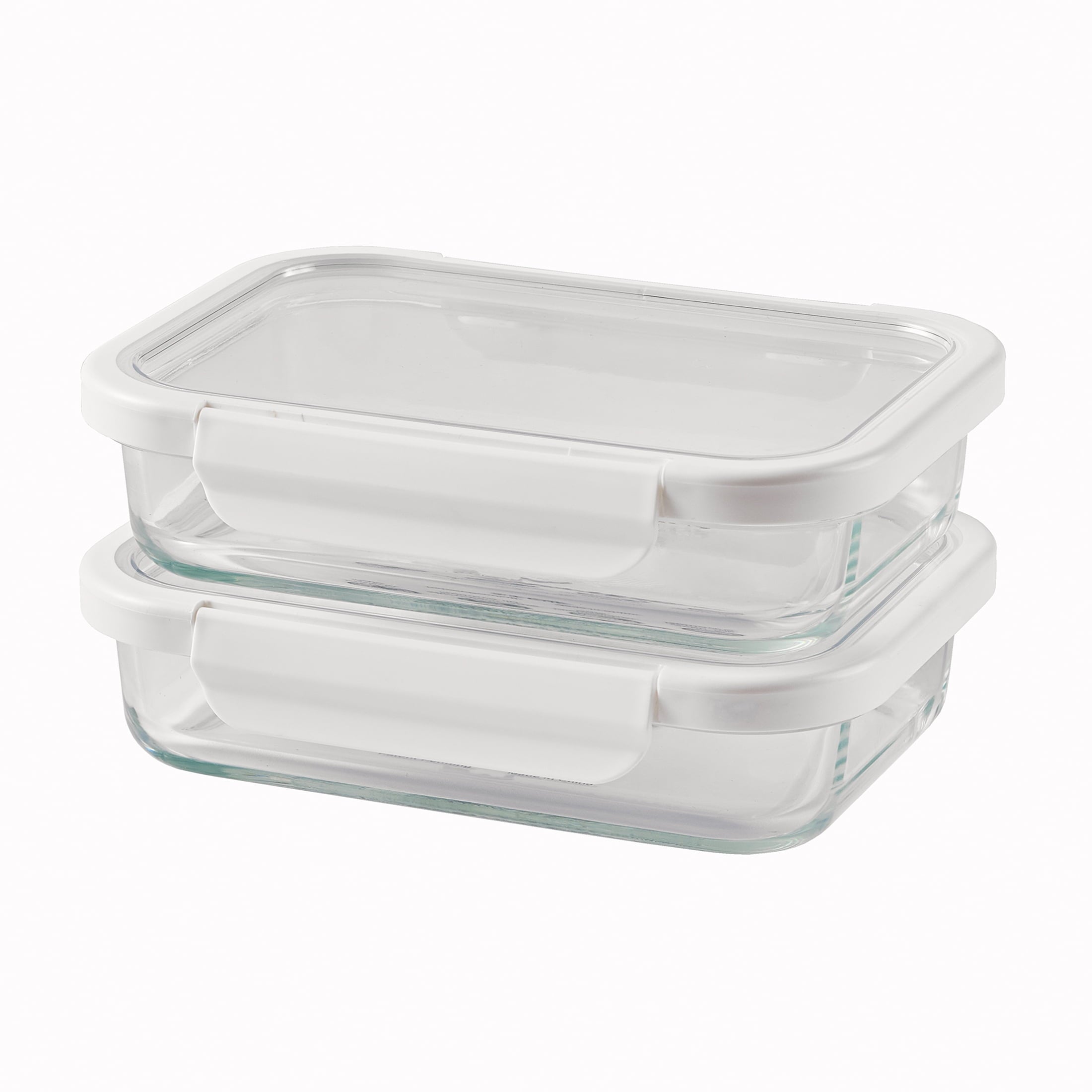 Better Homes & Gardens 2.3Cup Rectangle Glass Food Storage Container with Tritan Lid. Set of 2, 4 Pieces, Best Used f...