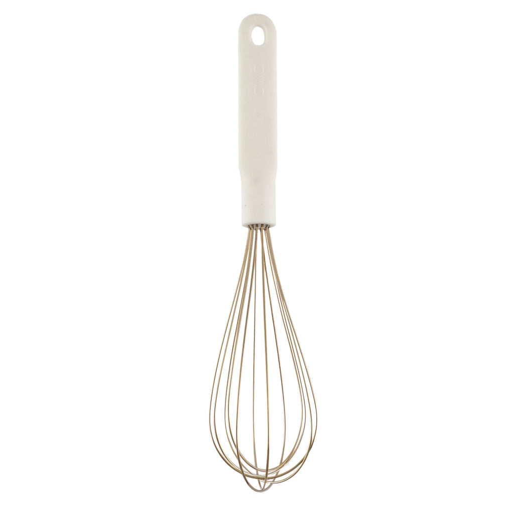 Wire Hand Whisk for Cooking Durable, Rust-Resistant & Dishwasher Safe, Cream & Gold